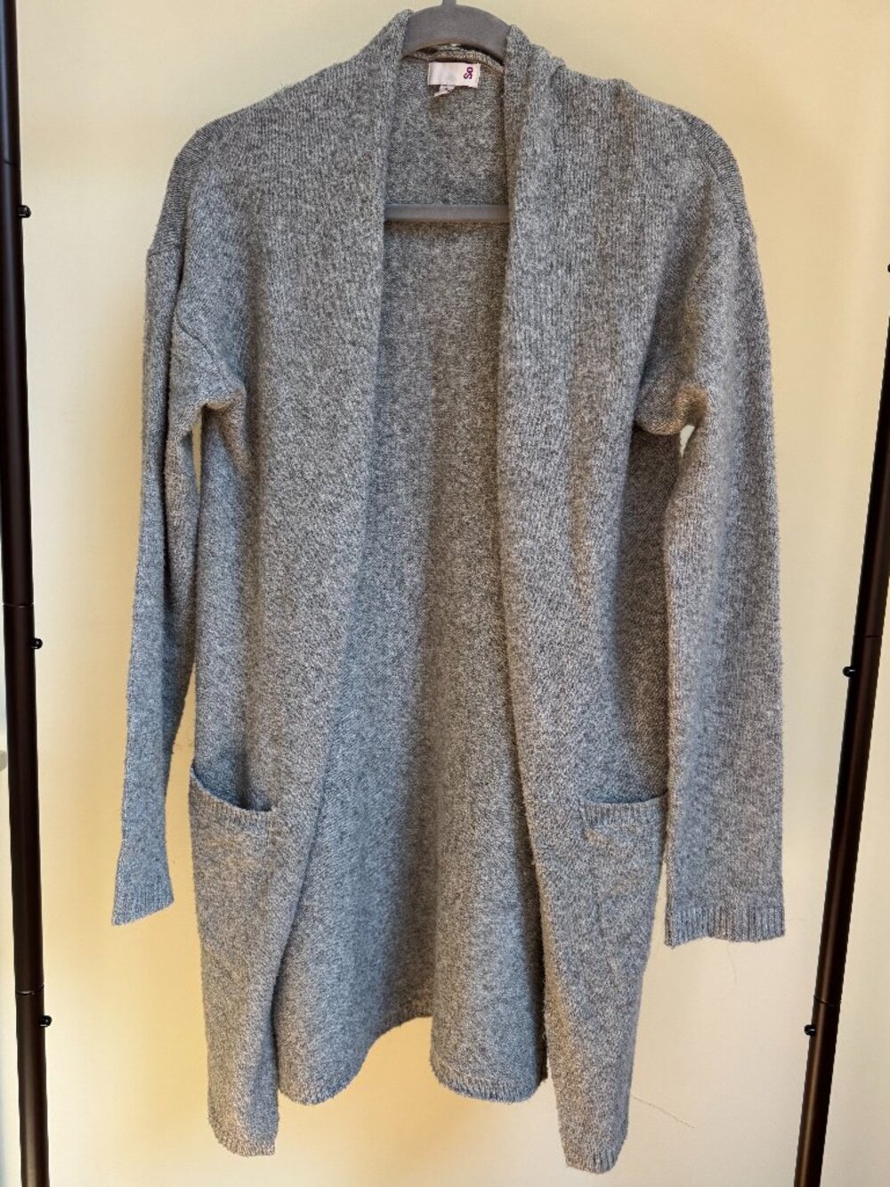 Long Heather Grey Cardigan